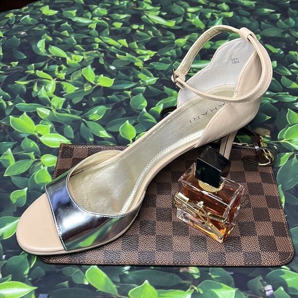 Silver and cream, Tahari heels - Picture 2 of 8